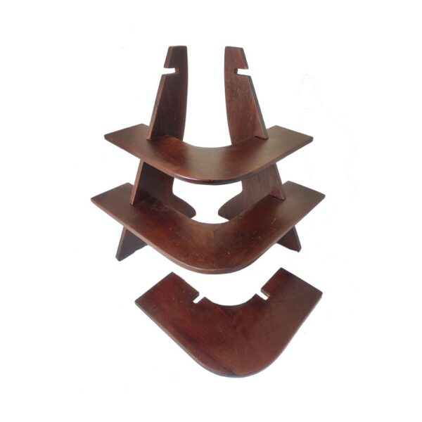 Curved Desk Riser WOODEN CURVED 3- TIER DISPLAY RISER - Ehoreca