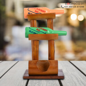 WOODEN BOTTLE HOLDER