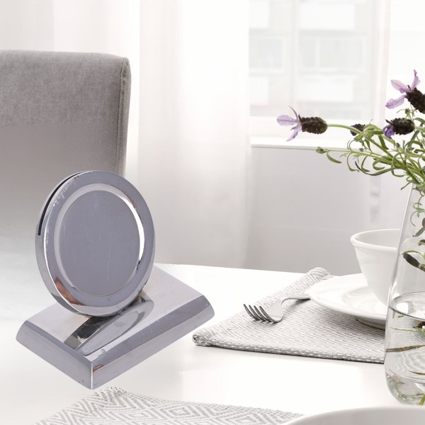 COIN SHAPE SS MENU CARD HOLDER