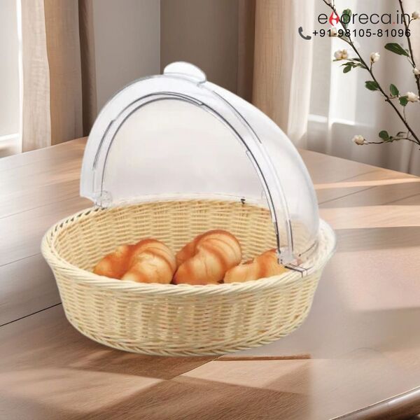 POLYRATTAN BASKET WITH LID