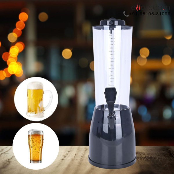 Beer Beverage Dispenser with Ice Tube