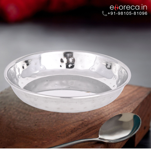 HAMMERED SS HALWA PLATE