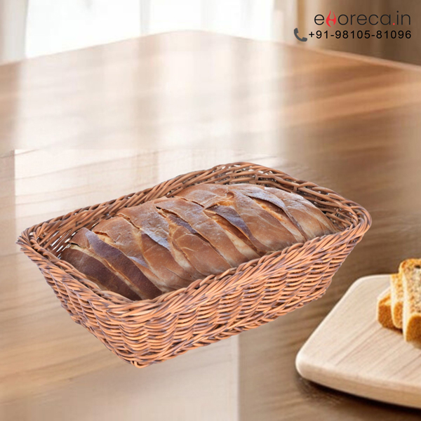 POLY WICKER BREAD BASKET